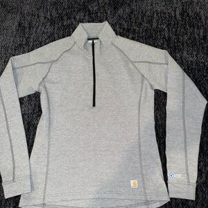 Carhartt Heather Gray Quarter-Zip Pullover